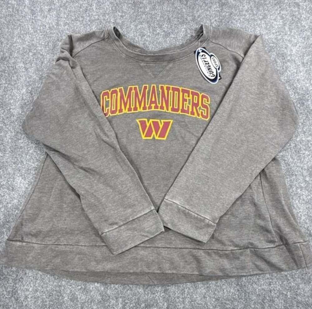 Washington Commanders Concepts Sport Women's Gray Sweatshirt - Size 3X NWT